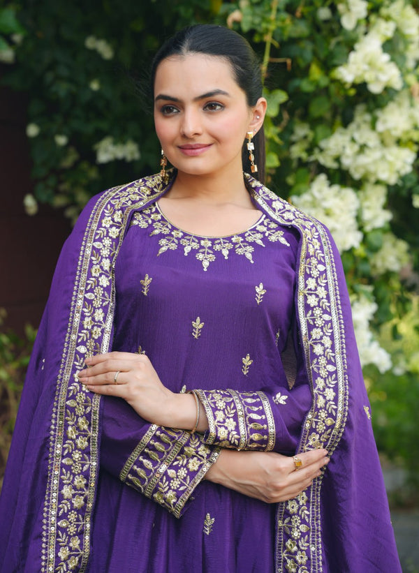 Sitara Salwar Suit  Embroidered Festive Women's Anarkali Dress
