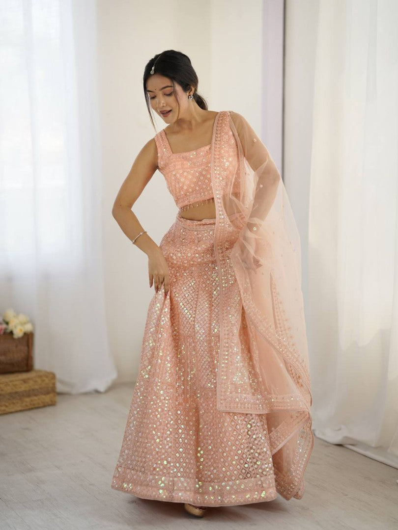Wedding Embroidered Lehenga Choli Set Style 004