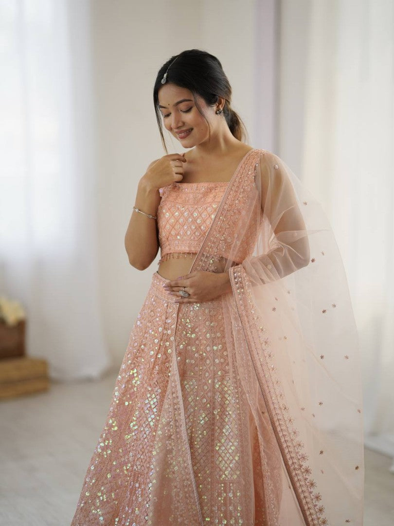 Wedding Embroidered Lehenga Choli Set Style 004