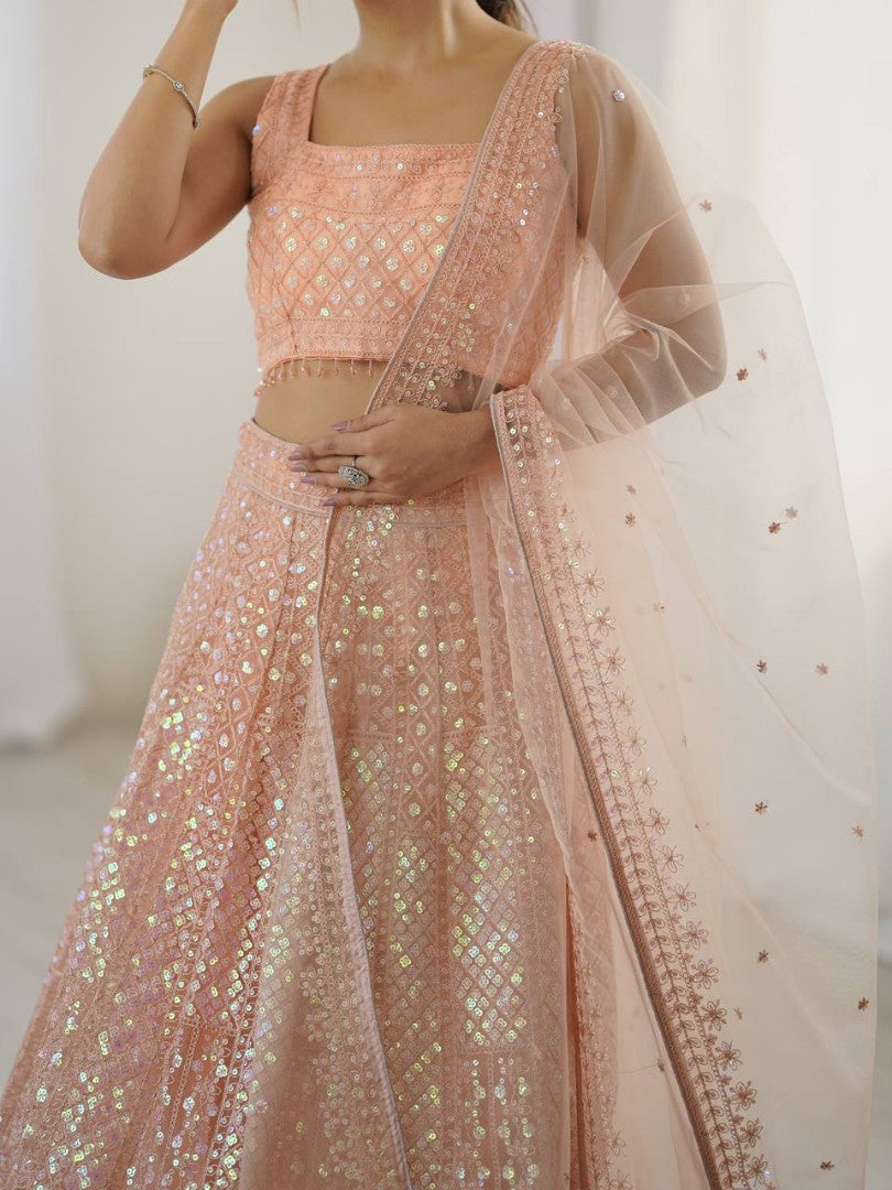 Wedding Embroidered Lehenga Choli Set Style 004