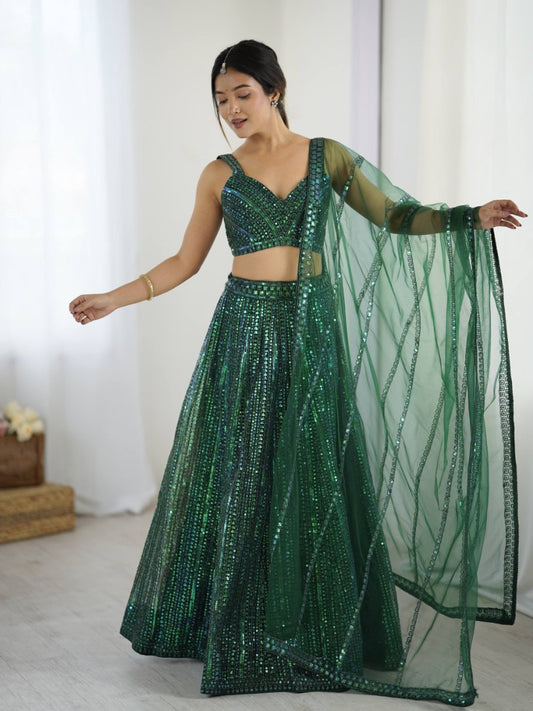Luxury Embroidered Lehenga Choli Set Style 006