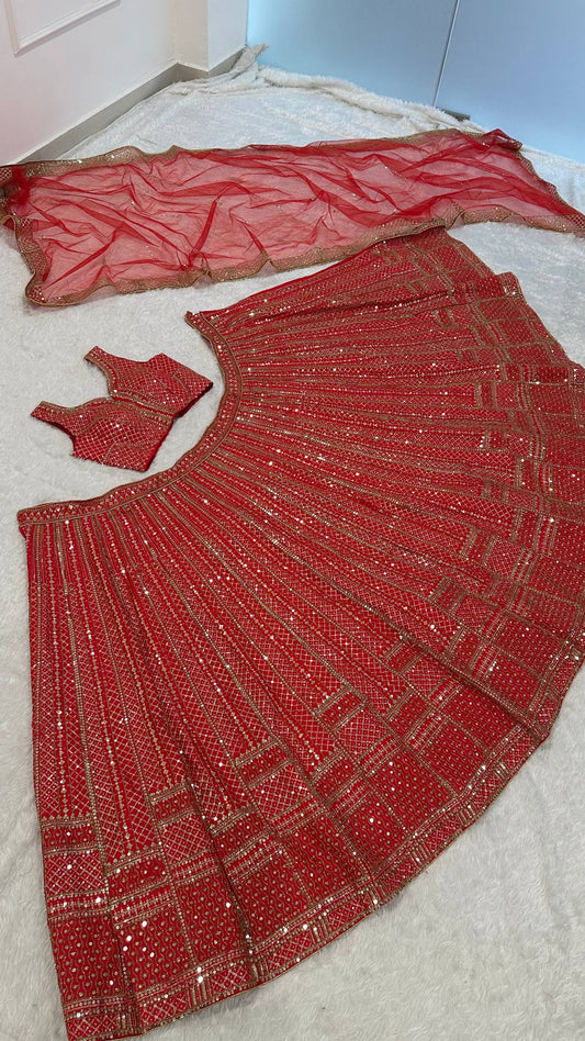 Wedding Lehenga Choli with Net Dupatta Style 019