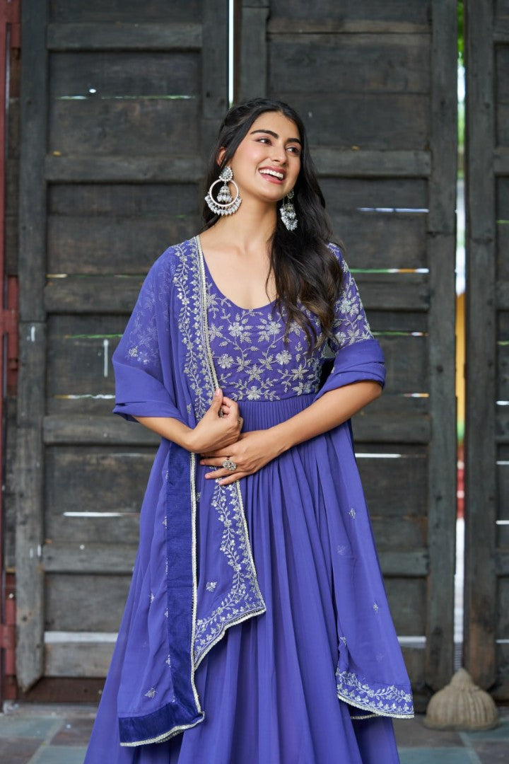 Royal Gown  Embroidered Festive Women's Anarkali Dress