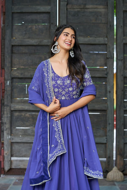Royal Gown  Embroidered Festive Women's Anarkali Dress