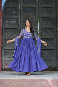 Royal Gown  Embroidered Festive Women's Anarkali Dress