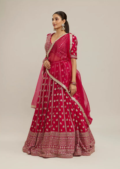 Wedding Bridal Lehenga Choli Outfit Style 030