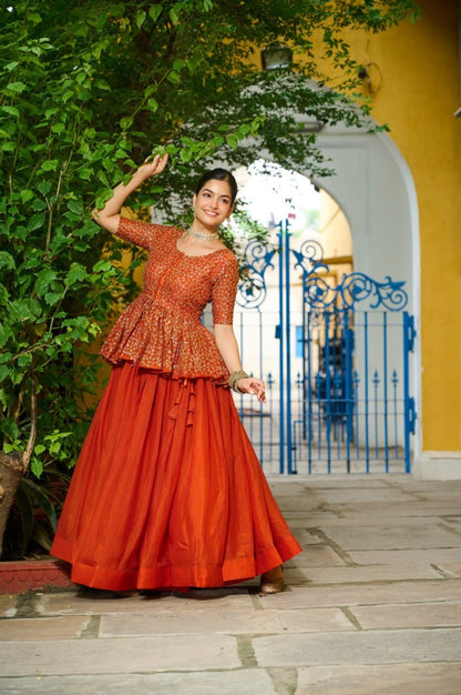 Traditional Embroidered Lehenga Choli Set Style 024