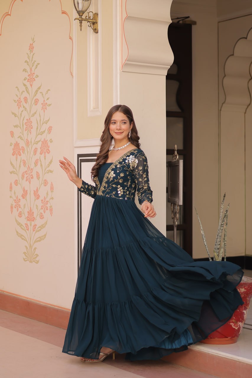 Rangrez Gown  Graceful Party Women's Anarkali Dress