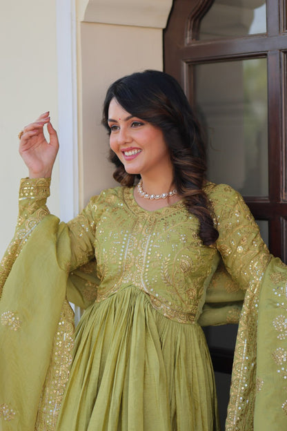 Sitara Gown  Embroidered Festive Women's Anarkali Dress