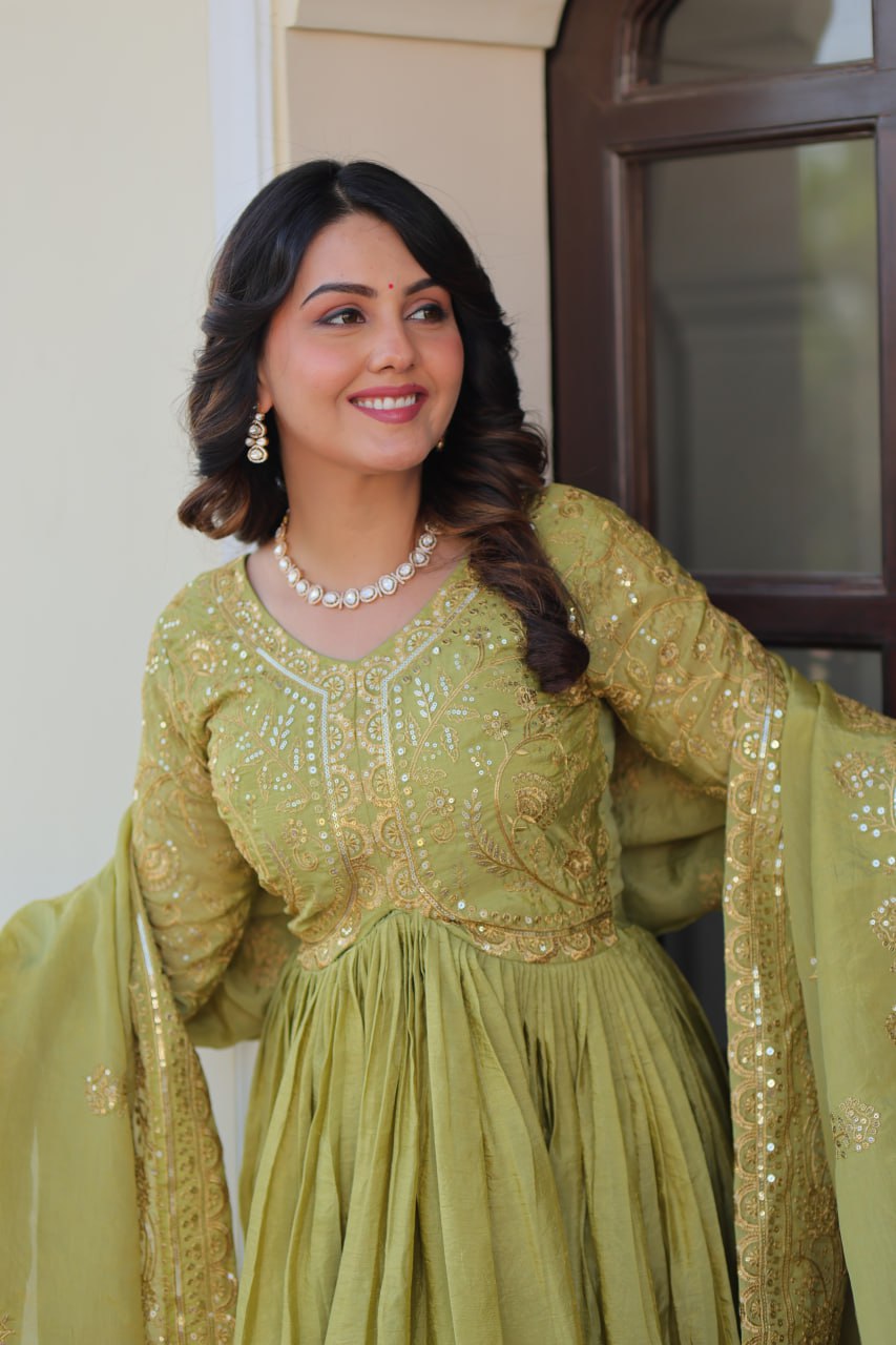 Sitara Gown  Embroidered Festive Women's Anarkali Dress