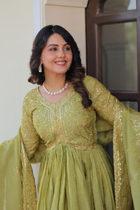 Sitara Gown  Embroidered Festive Women's Anarkali Dress