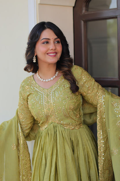 Sitara Gown  Embroidered Festive Women's Anarkali Dress