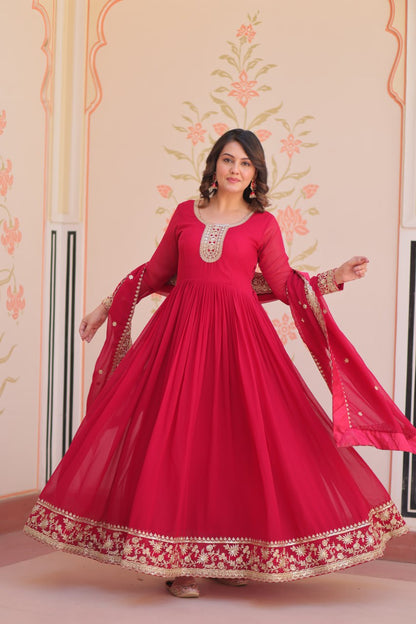 Aarzoo Salwar-Kameez  Classic Festive Women's Anarkali Dress