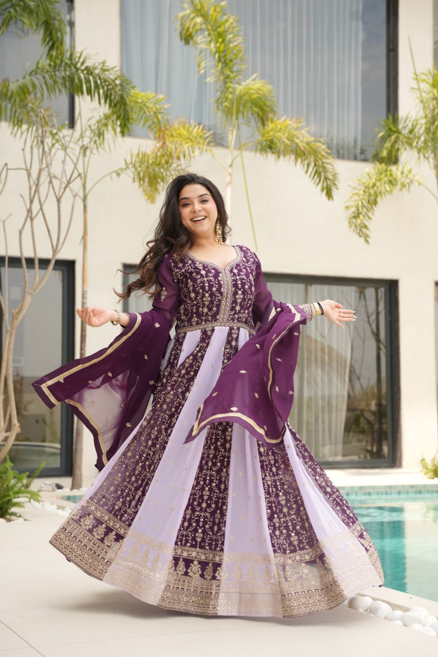 Mehrunisa Gown  Graceful Party Women's Anarkali Dress