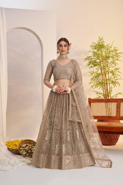 Bridal Embroidered Lehenga Choli Set Style 034