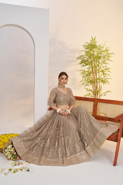 Bridal Embroidered Lehenga Choli Set Style 034