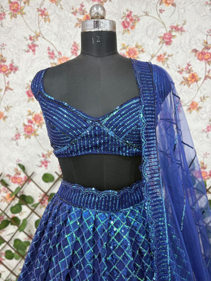 Heavy Embroidered Embroidered Lehenga Choli Set Style 012