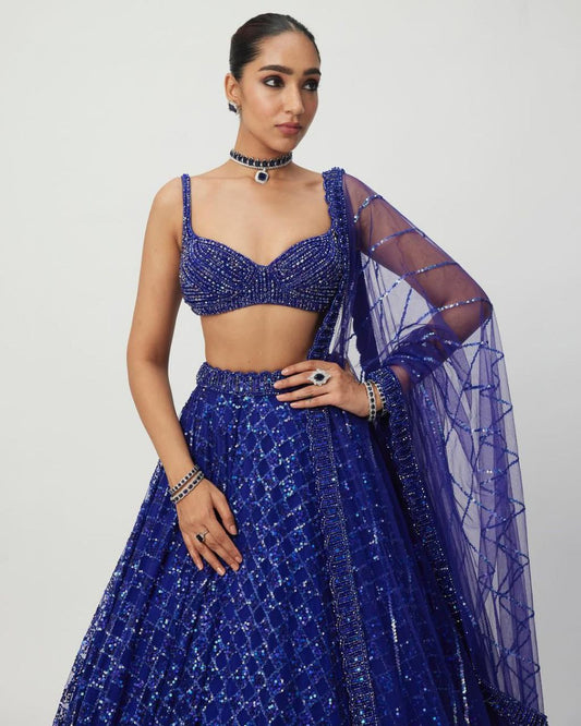 Heavy Embroidered Embroidered Lehenga Choli Set Style 012