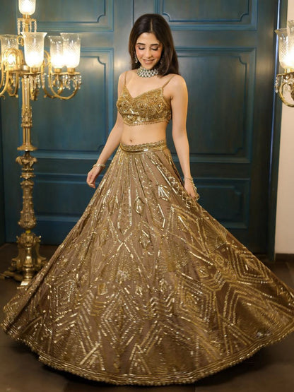 Luxury Embroidered Lehenga Choli Set Style 014