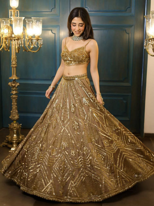 Luxury Embroidered Lehenga Choli Set Style 014