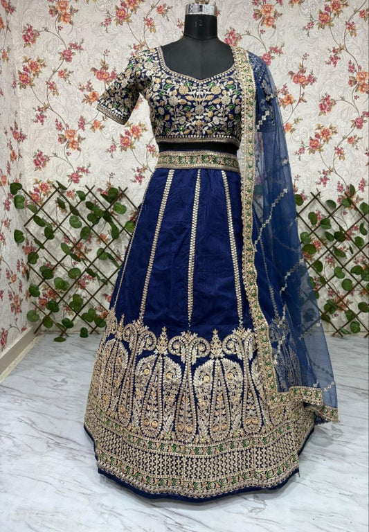 Bridal Embroidered Lehenga Choli Set Style 018