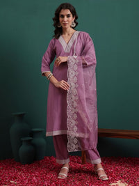 Lavender Color Beautiful Ethnic Suit For Classy Trendy Girl