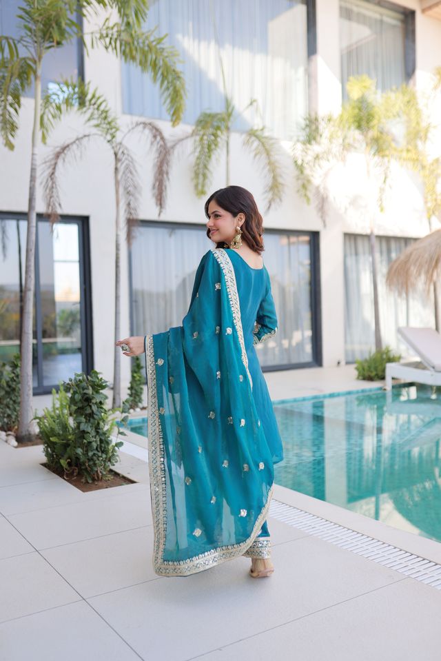 Rama Color Beautiful Sequins Embroidered Ethnic Ceremonial Attire