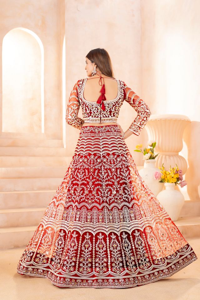 Designer Floral Heritage Lehenga