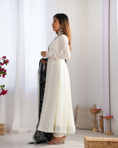 Anarkali Kurta Gown is a stunning traditional Indian outfit that combines elegance