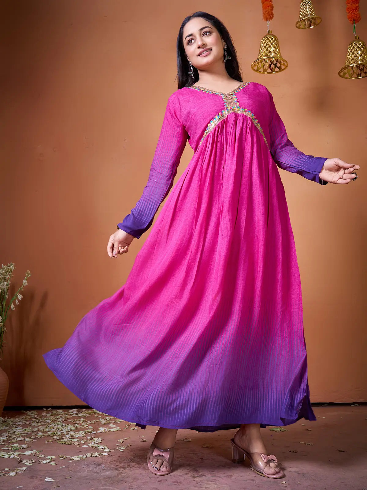Purple Rayon Printed Kurti for Women Casual & Festive Wear