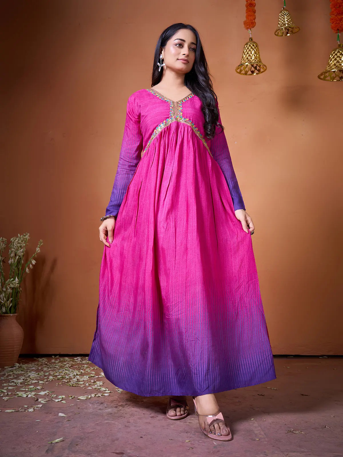 Purple Rayon Printed Kurti for Women Casual & Festive Wear