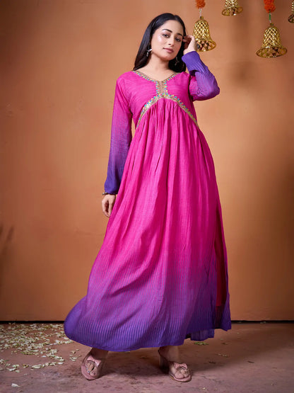 Purple Rayon Printed Kurti for Women Casual & Festive Wear