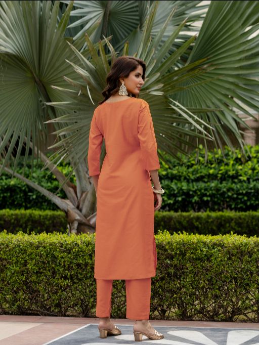 Women Gorgeous Embroidery Rayon Fabric with Straight Kurta, Pant and Dupatta Set 700