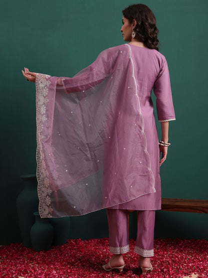 Lavender Color Beautiful Ethnic Suit For Classy Trendy Girl