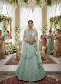 Wedding Special Designer Rich Embroidered Work Semi-stitched Lehenga Choli