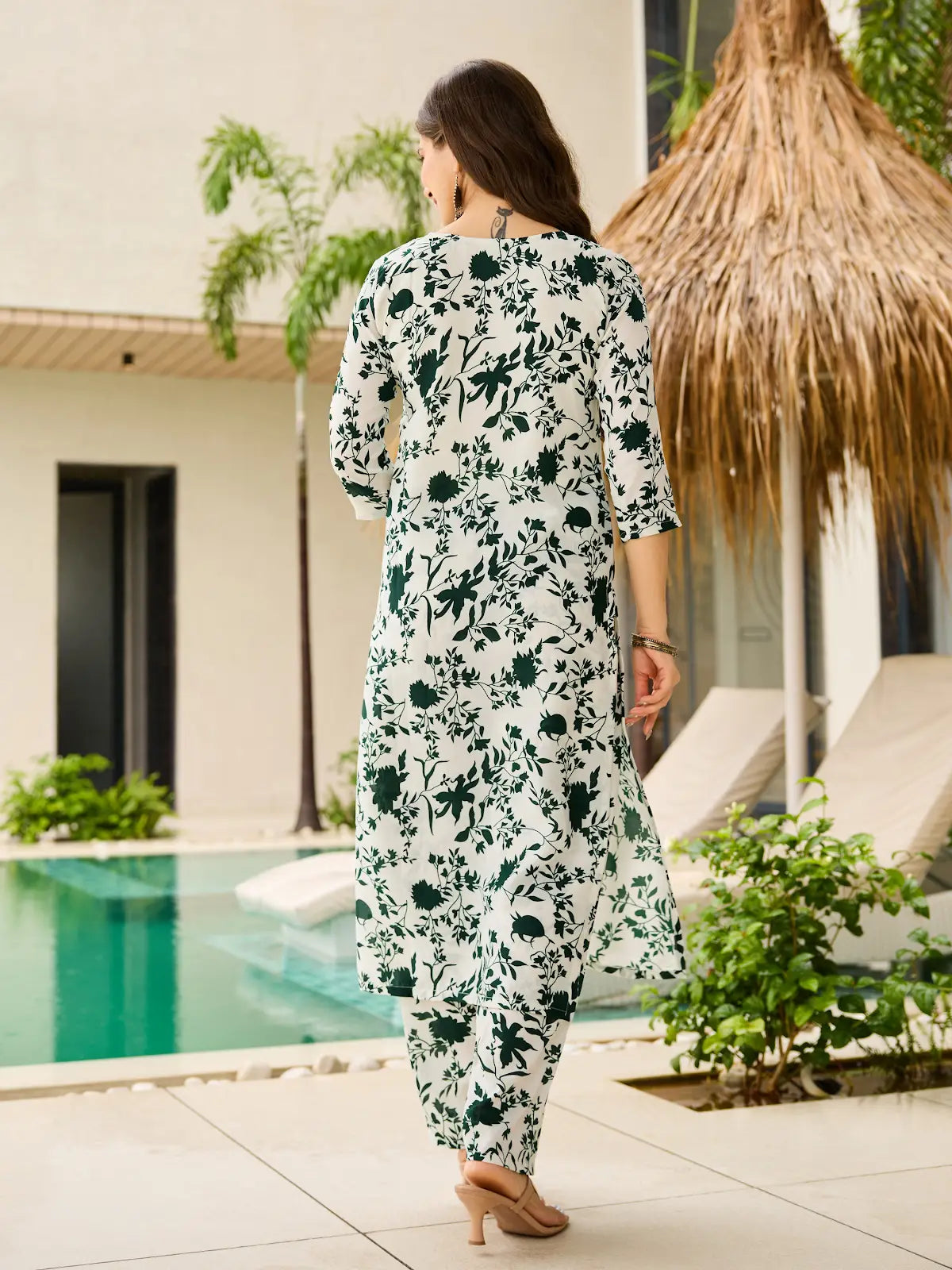 Women's Beautiful Silk Blend Fabric Printed Work Straight Kurta Pant and Dupatta Set
