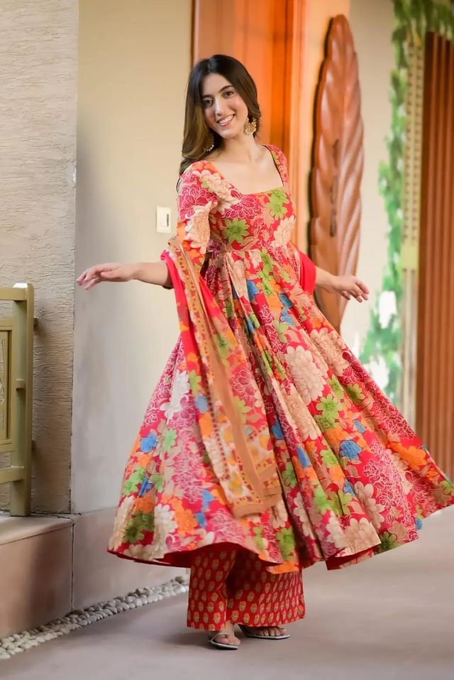 Designer Printed Anarkali Suit Collection