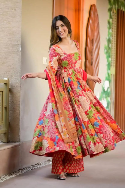 Designer Printed Anarkali Suit Collection