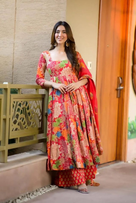Designer Printed Anarkali Suit Collection