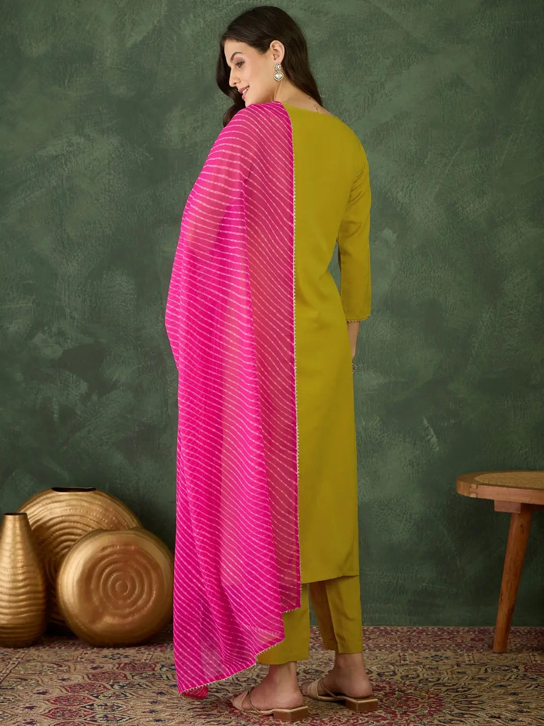 Women's Gorgeous Rayon Fabric Embroidery Work Straight Kurta Pant and Dupatta Set 782