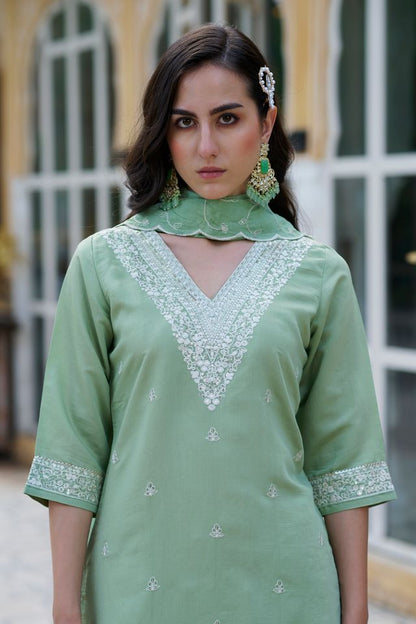 Pista Color Silk Blend Fabric Smart Embroidered Girlie Trendy Salwar Suit