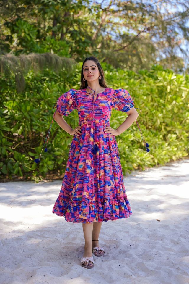 Readymade fancy gown collection  Purple