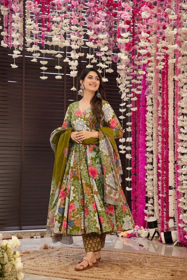 Premium Silk Anarkali Suit for Festive Wear