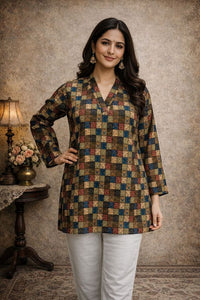 Multy Color Designer Digital Printed Formal Rich Looks Kurta For Girls