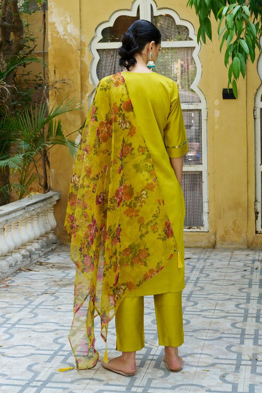 Lemon Color Viscose Rayon Fabric Smart Embroidered Girlie Trendy Salwar Suit