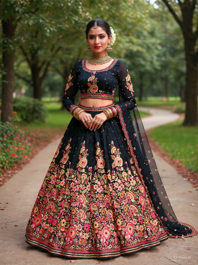 Emerald Party Wear Bridal Lehenga Choli Outfit Style 010