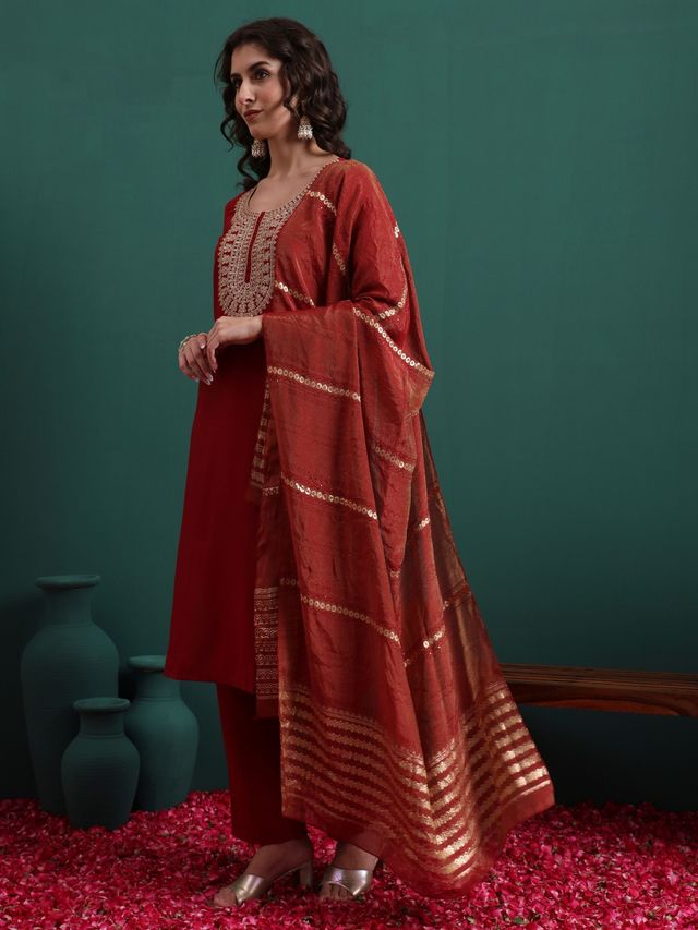 Maroon Color Beautiful Ethnic Suit For Classy Trendy Girl