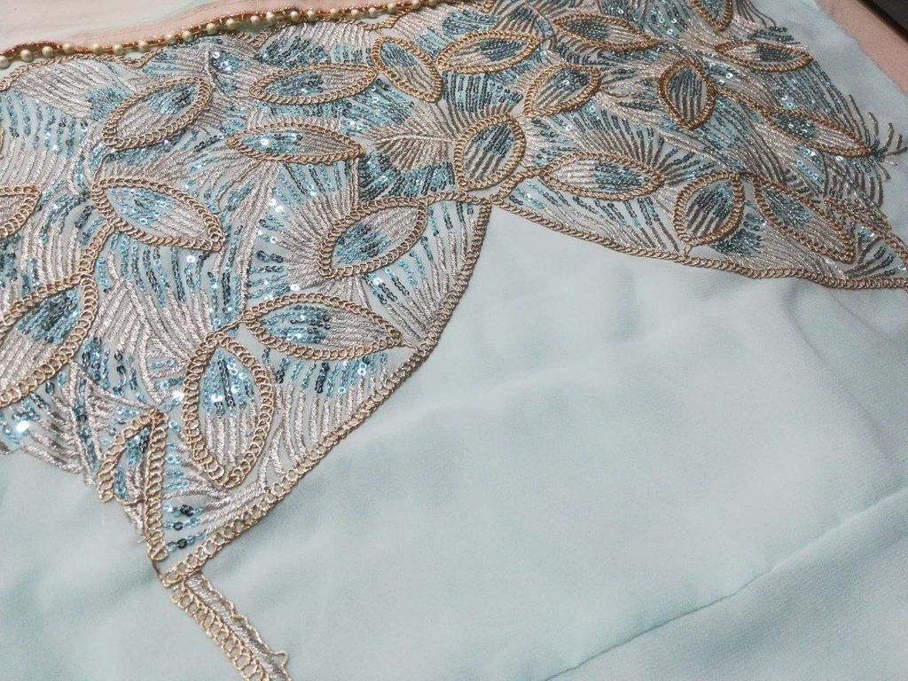 Mint Green Embroidered Lehenga Set with Dupatta HKV-0050 GREEN