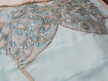 Mint Green Embroidered Lehenga Set with Dupatta HKV-0050 GREEN