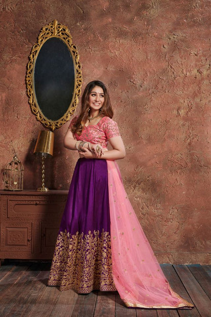 Elegant Floral Art Lehenga